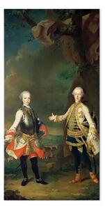 Riproduzione Martin van Meytens - Giuseppe e Leopoldo, figli di Francesco I e Maria Teresa d'Austria, poi Giuseppe II e Leopoldo II