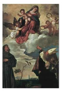 Riproduzione Titian - Maria col Bambino e i Santi Francesco e Biagio e il donatore