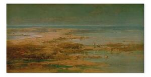 Riproduzione Carl Spitzweg - Paesaggio del Nilo con cicogne