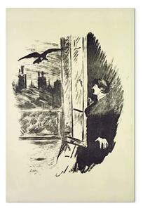 Riproduzione quadro Edouard Manet - Illustrazione per 'Il corvo', di Edgar Allen Poe