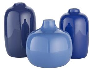 Set di vasi blu in ceramica 3 pz (altezza totale 9 cm) Ceola – Blomus