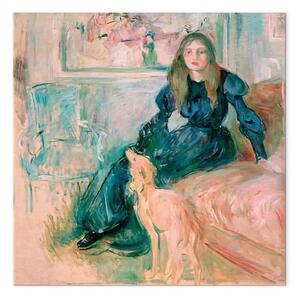 Riproduzione quadro Berthe Morisot - Giovane ragazza con un levriero