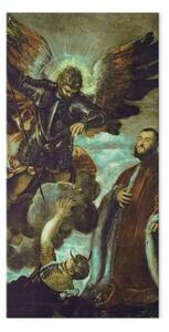 Quadro famoso Tintoretto - La vittoria di Michele su Lucifero con ritratto del donatore (Michele Bon?)