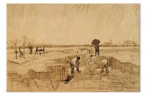 Quadro famoso Vincent Van Gogh - Cimitero sotto la pioggia