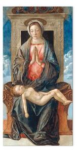 Riproduzione quadro Giovanni Bellini - Madonna in trono, che adora il Bambino viscido