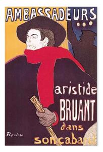 Riproduzione Henri de Toulouse-Lautrec - Manifesto pubblicitario Aristide Bruant