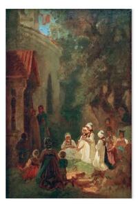 Riproduzione Carl Spitzweg - Devozione davanti alla cappella del bosco
