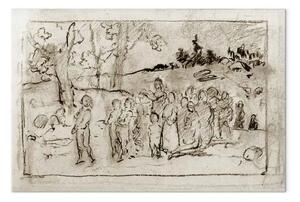 Riproduzione Ludwig Knaus - Corteo funebre nel bosco