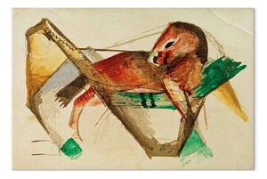 Riproduzione Franz Marc - Cavallo in rosa freddo