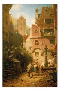 Quadro famoso Carl Spitzweg - Augurio che presenta fiori