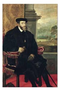 Quadro famoso Titian - Ritratto seduto dell'imperatore Carlo V
