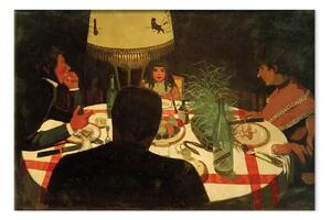 Quadro famoso Félix Vallotton - Il d"ner, effetto lampada