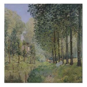 Riproduzione Alfred Sisley - il resto vicino al ruscello. Bordo del bosco