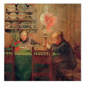 Quadro famoso Carl Larsson - Compito scolastico