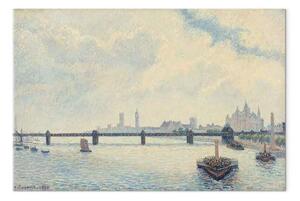 Riproduzione quadro Camille Pissarro - Charing Cross Bridge, Londra