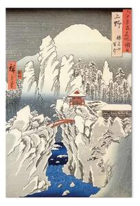 Quadro famoso Utagawa Hiroshige - Kōzuke Province: Mount Haruna Under Snow