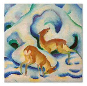 Riproduzione Franz Marc - Cervo nella neve II