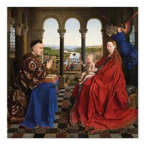 Quadro famoso Jan Van Eyck - La Madonna di Rolin (La Vierge au Chancelier Rolin)