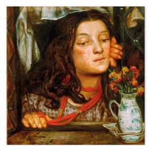 Riproduzione Dante Gabriel Rossetti - Ragazza a un reticolo