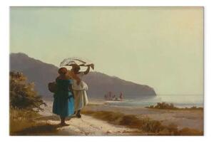 Riproduzione quadro Camille Pissarro - due, donne, parlare, su, il, spiaggia, saint-thomas