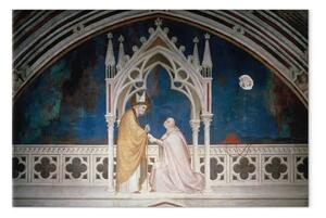 Quadro famoso Simone Martini - Il cardinale Gentile da Montefiore rende omaggio a San Martino di Tours