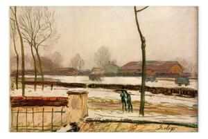 Quadro famoso Alfred Sisley - Paesaggio invernale