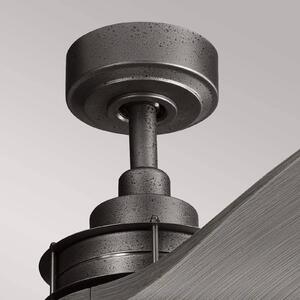 KICHLER Ventilatore da soffitto Ried, a tre pale, color ferro