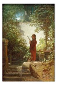 Quadro famoso Carl Spitzweg - Lettore di giornali nel giardino di casa