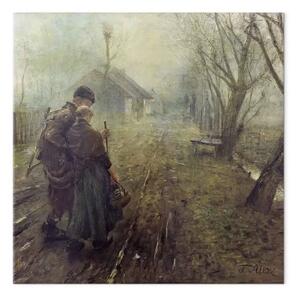 Riproduzione quadro Fritz von Uhde - Il difficile viaggio