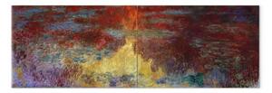 Riproduzione Claude Monet - Il laghetto delle ninfee, la sera