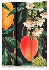 Paravento separè Frutti esotici - vegetazione tropicale colorata