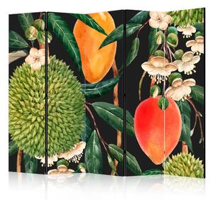 Paravento Frutti esotici - vegetazione tropicale colorata II