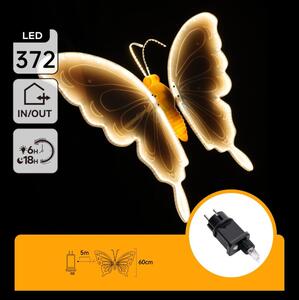 Aigostar - Decorazione LED per esterni 306xLED IP44 bianco caldo farfalla