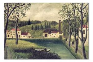 Riproduzione Henri Rousseau - Paesaggio con un pescatore, dopo