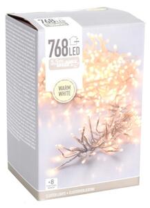 Catena luminosa LED da esterno per Natale 768xLED/230V/8 funzioni 8,5 m IP44 bianco caldo