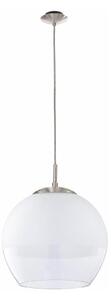 BRILAGI - Lampadario LED su cavo RETRO GLASS 1xE27/60W/230V cromo opaco/bianco