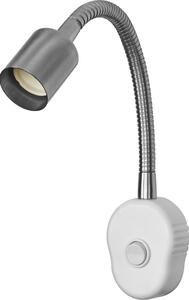 Osram - Lampada da parete flessibile PLUG TUBE FLEX 1xGU10/5W/230V cromo opaco/bianco