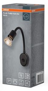 Osram - Lampada da parete flessibile PLUG TUBE FLEX 1xGU10/5W/230V nera