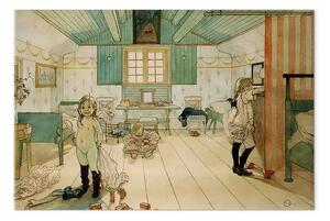 Riproduzione quadro Carl Larsson - La mamma e la cameretta delle bambine