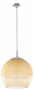 BRILAGI-LED Lampada a sospensione con cavo RETRO GLASS 1xE27/60W/230V cromo opaco/beige fumé