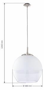 BRILAGI - Lampadario LED su cavo RETRO GLASS 1xE27/60W/230V cromo opaco/bianco