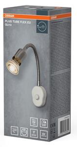Osram - Lampada da parete flessibile PLUG TUBE FLEX 1xGU10/5W/230V cromo opaco/bianco