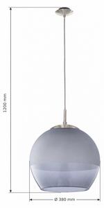 BRILAGI - LED Lampadario a cavo RETRO GLASS 1xE27/60W/230V cromo opaco/grigio fumé