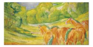 Quadro famoso Franz Marc - Big Landscape I (Paesaggio con cavalli rossi)