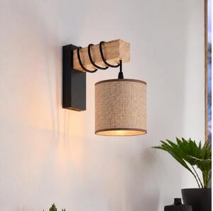 BRILAGI - Lampada da parete NUBILA 1xE27/60W/230V marrone/nero