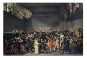 Riproduzione Jacques-Louis David - Il giuramento sul campo da tennis