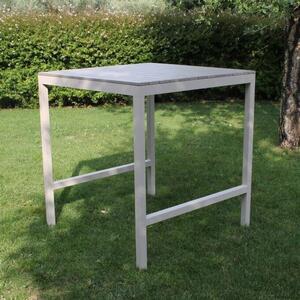 TAURUS - set tavolo bar completo con 4 sgabelli in alluminio