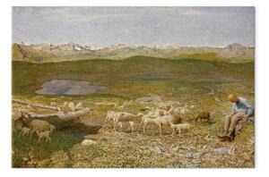 Riproduzione Giovanni Segantini - Pascoli alpini