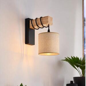 BRILAGI - Lampada da parete NUBILA 1xE27/60W/230V marrone/nero/marrone chiaro
