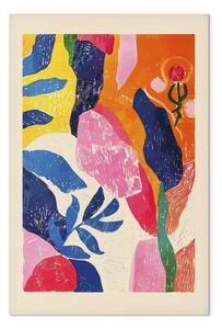 Quadro su tela Astrazione colorata - composizione ispirata all'opera di Henri Matisse